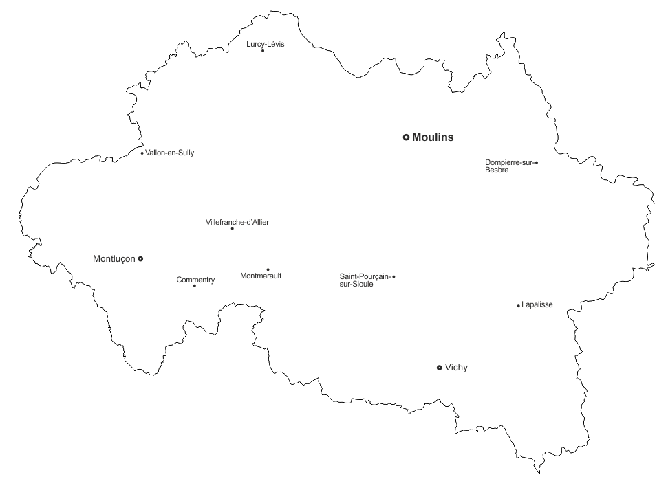 Carte de l' Allier